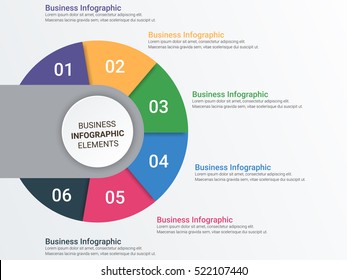 Infographic Elements - Objects For Text And Numbers Or Icons, Timeline, Process Diagram, Bar Chart, Percents Graphs, Vector Eps10 Illustration