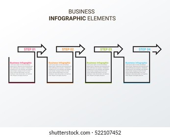 Infographic elements - objects for text and numbers or icons, timeline, process diagram, bar chart, percents graphs, vector eps10 illustration