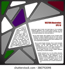 Infographic elements on carbon background