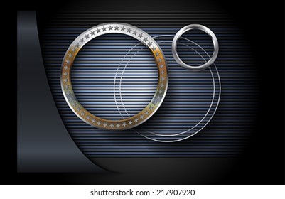 The infographic elements on dark background