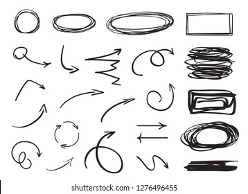Infographic elements on isolation background. Backgrounds with array of lines on white. Intricate chaotic textures. Hand drawn tangled patterns. Black and white illustration