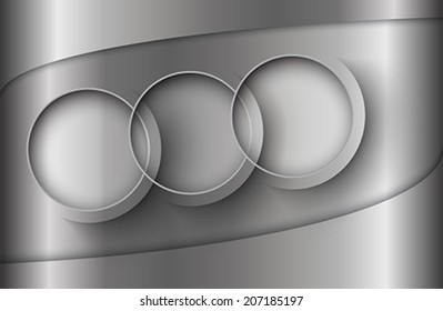 The infographic elements on metallic background