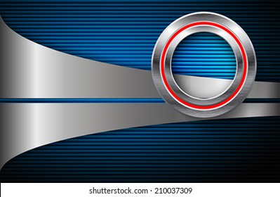 The infographic elements on metallic background