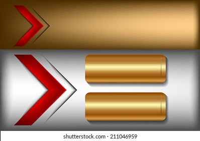 The infographic elements on metallic background