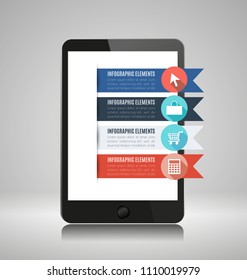 Infographic elements on smartphone screen for your Business.