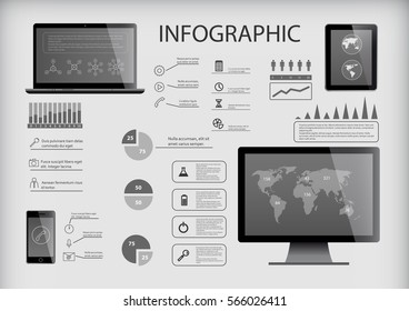 infographic elements on a white background