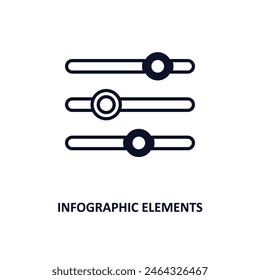 infographic elements outline icon.  Thin line icon from business collection. Editable vector isolated on white background