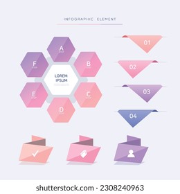 Infographic Elements in Pastel Tones.