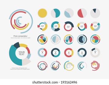 Infographic Elements Pie chart set icon