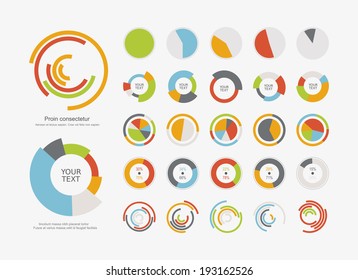 Infographic Elements Pie chart set icon