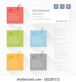 Infographic elements - post it note 