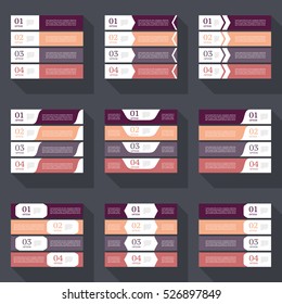 Infographic Elements - Process Infographics, Steps And Options, Table, Text Box, Flowchart Design Elements.