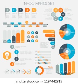 Infographic Elements Set - Data Analysis, Charts, Graphs - vector EPS10