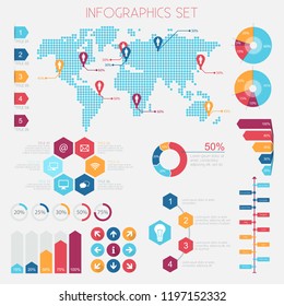Infographic Elements Set - Data Analysis, Charts, Graphs - vector EPS10
