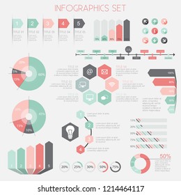 Infographic Elements Set - Data Analysis, Charts, Graphs - vector EPS10 