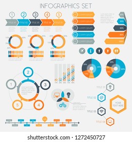 Infographic Elements Set - Data Analysis, Charts, Graphs - vector EPS10 