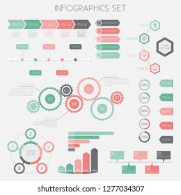 Infographic Elements Set - Data Analysis, Charts, Graphs - vector EPS10 