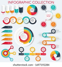 Infographic Elements Set - Data Analysis, Charts, Graphs - vector