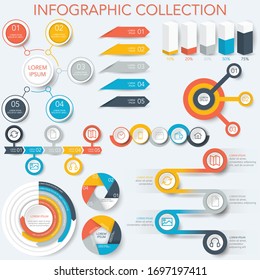 Infographic Elements Set - Data Analysis, Charts, Graphs - vector