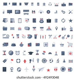 Infographic elements set. Easy to edit colorful symbols. Vector collection.