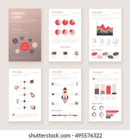 Infographic elements set. Easy to edit colorful symbols. Vector collection.