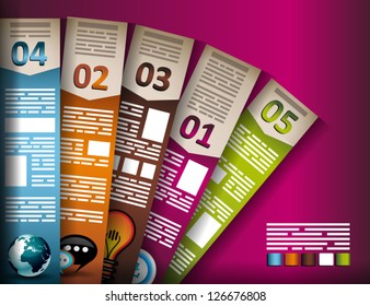 Elementos infográficos - conjunto de etiquetas de papel, ícones de tecnologia de nuvem, computação em nuvem, gráficos, etiquetas de papel, setas, mapa de mundo e assim por diante. Ideal para exibição de dados estatísticos.