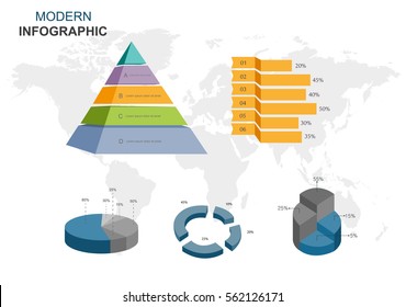 Infographic elements set.Infographic vector template. 