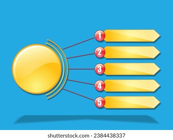 elementos infográficos. con un color amarillo suave. EPS10