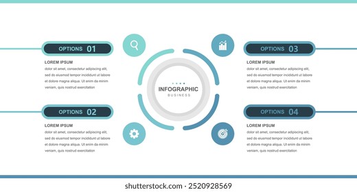 Infographic elements template, Business concept Timeline 4 steps, workflow layout, icons, diagram, report, web design. Creative, marketing data, presentation Economic Diagram illustration