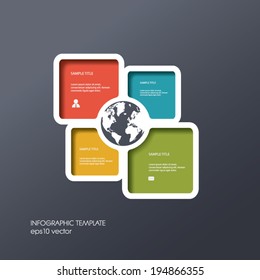Infographic elements template with various icons suitable for infographics, web layout, presentations, etc.