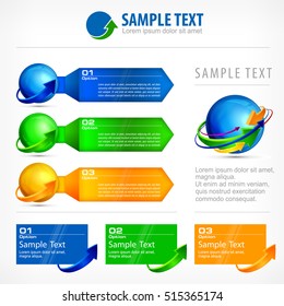 Infographic elements and text for presentation. Business concept. Vector illustration