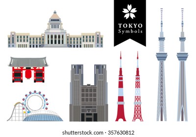 Infographic elements of TOKYO JAPAN,TOKYO Symbol, Vector Illustration