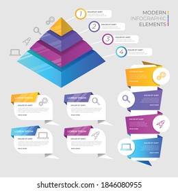 Infographic elements & tools business info graphic template, can be used for presentation, web or workflow diagram layout
