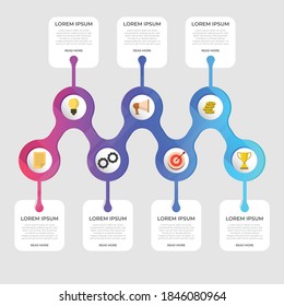 Infografische Elemente & Tools Business-Infografik-Vorlage für Präsentations-, Web- oder Workflow-Diagramme