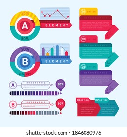 Infographic elements & tools business info graphic template, can be used for presentation, web or workflow diagram layout