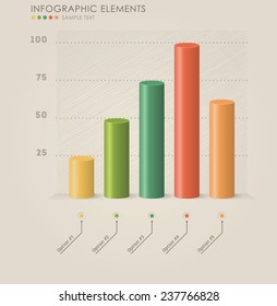 Info-graphic elements. Vector abstract 3D chart.