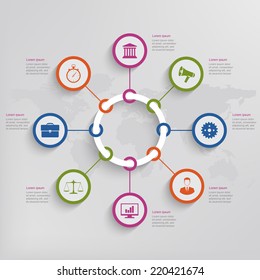 infographic elements. vector graphic business modern template with icons set