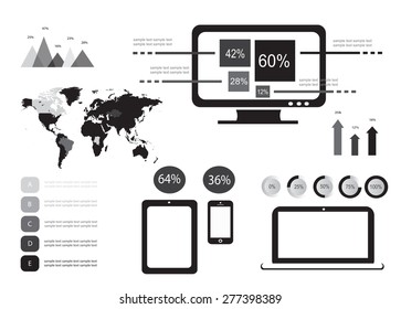 Infographic elements vector for graphic design