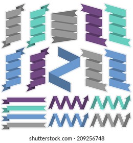 Infographic Elements.  Vector Ribbons