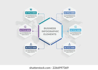 Infographic elements and visualization graph chart vector for business presentation. Classification and workflow graph design with world map background. Creative infographic diagram vector.