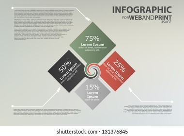 Infographic elements for web and print usage