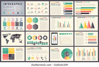 Infographic Elements World Map Charts Vector Stock Vector (Royalty Free ...