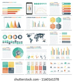 Infographic Elements World Map Charts Vector Stock Vector (Royalty Free ...