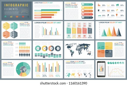 Infographic Elements World Map Charts Vector Stock Vector (Royalty Free ...