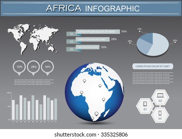 Infographic elements.Africa infographic.Vector illustration.