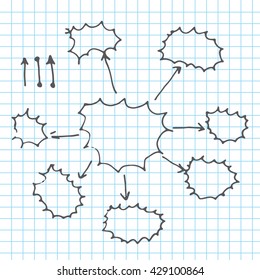 infographic elements,cloud,diagram and sketching vector illustration