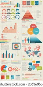 Infographic Elements,Data analysis concept,clean vector