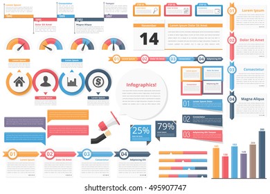 Infographic elements-timeline, process charts, workflow diagrams, steps, options, indocators, bar graph, vector eps10 illustration