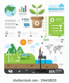 Diseño de plantilla de energía infográfica . ilustración vectorial concepto