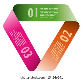 Infographic examples tickets, signs, numbered sheets, strip effect